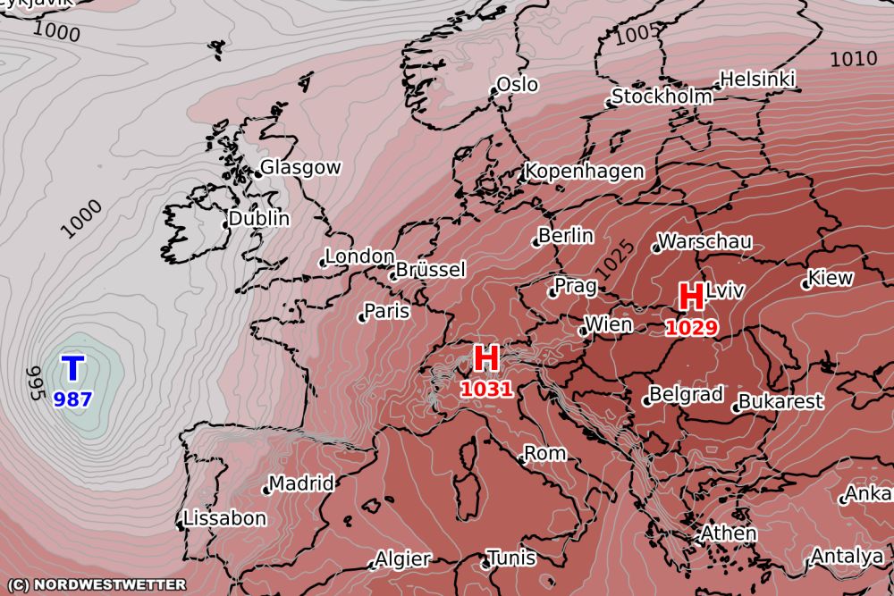 Was sind eigentlich Wettermodelle? 1 Kartenausschnitt GFS Modell Europa