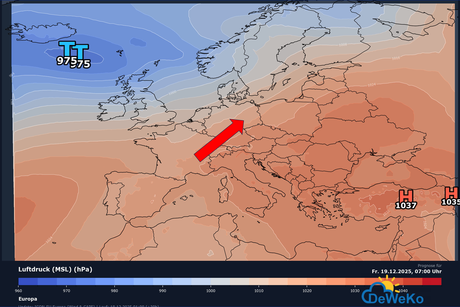 00MaskeLuftdruck1 Mildes 4. Adventwochenende - danach kälter!