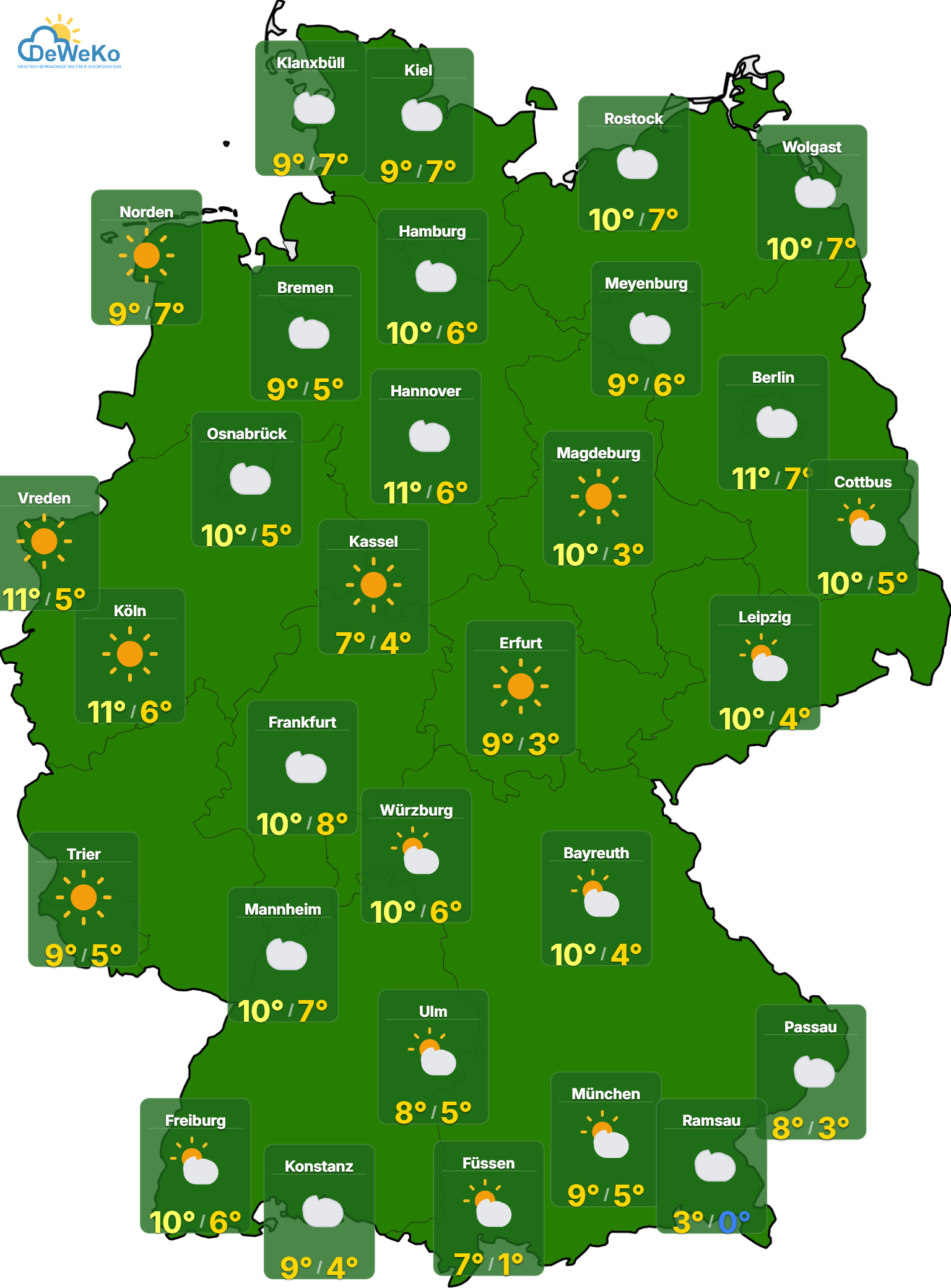 wetterkarte-deutschland-do-11-12-2025-6 Deutschland Wetter für Donnerstag, das dürfen Sie erwarten.