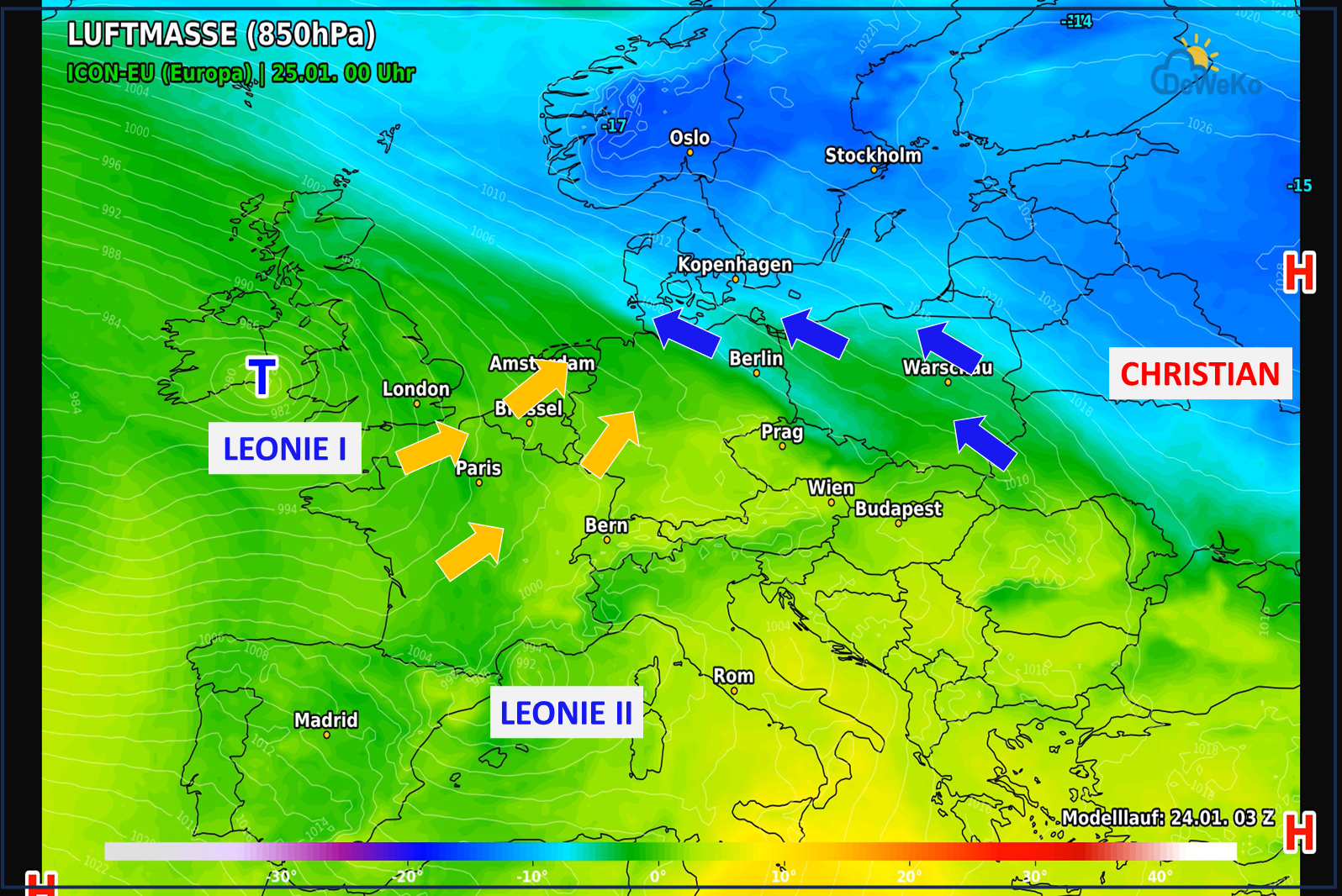 00MaskeLuftdruck1-13 Gefährliche Glatteislage in der Mitte Deutschlands - Tief LEONIE will es mild!
