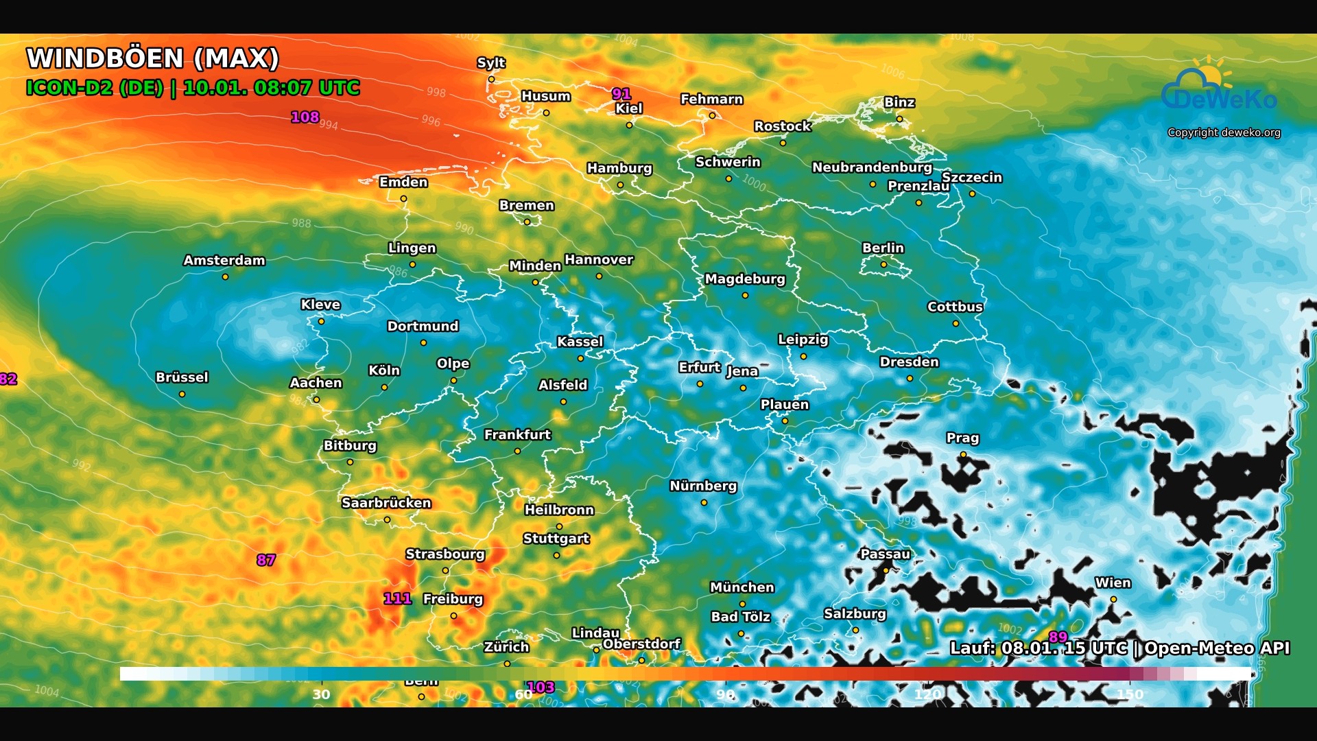 DeWeKo_icon_d2_de_api_wind_F38_1767900021321 Droht Deutschland ein Wochenende der meteorologischen Extreme aus Orkanböen, Eispanzer und Schneeverwehungen?