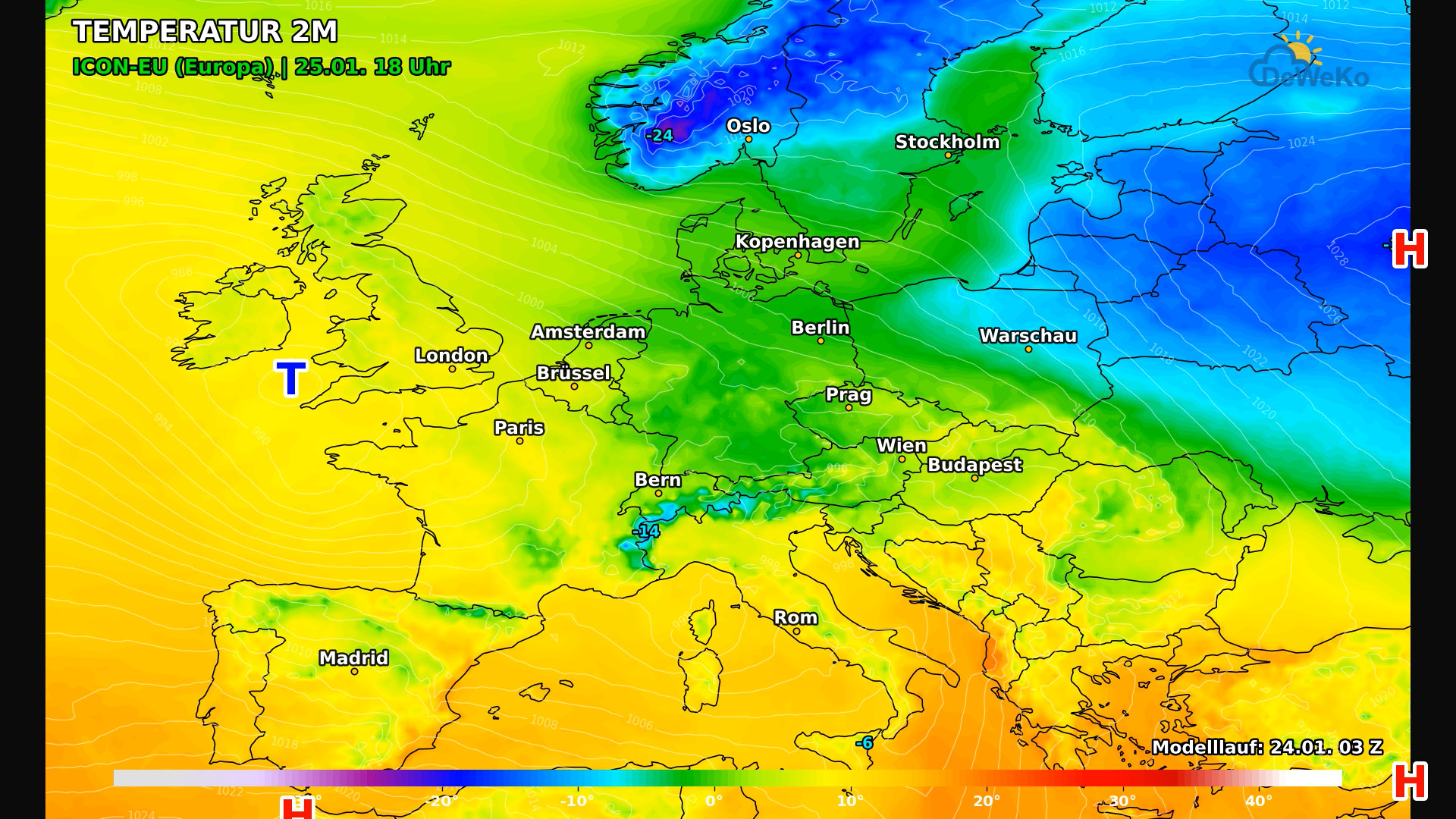 DeWeKo_icon_eu_europe_temp_F36_1769238664251-1 Gefährliche Glatteislage in der Mitte Deutschlands - Tief LEONIE will es mild!