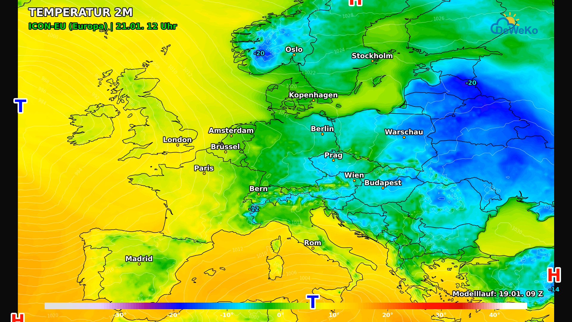 DeWeKo_icon_eu_europe_temp_F48_1768836127768 Es bleibt in Deutschland beim ruhigen Winterwetter mit Sonne am Tage und teils strengem Frost in der Nacht!