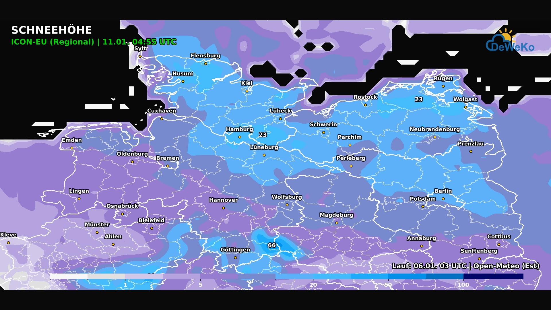 DeWeKo_icon_eu_norden_snow_F39_1767697617176 Wie ein Sturmtief die Wetterlage ab Mittwoch drastisch verändert