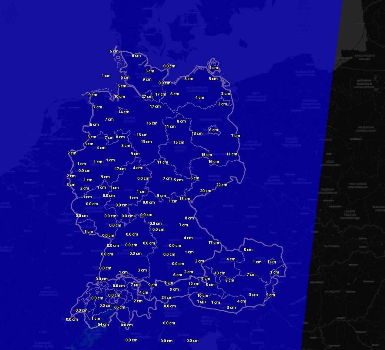 EWI_dwd_icon_d2_snow_depth_20260110_08z Winterwochenende – Montag bringen neue Tiefs dann eine Milderung!