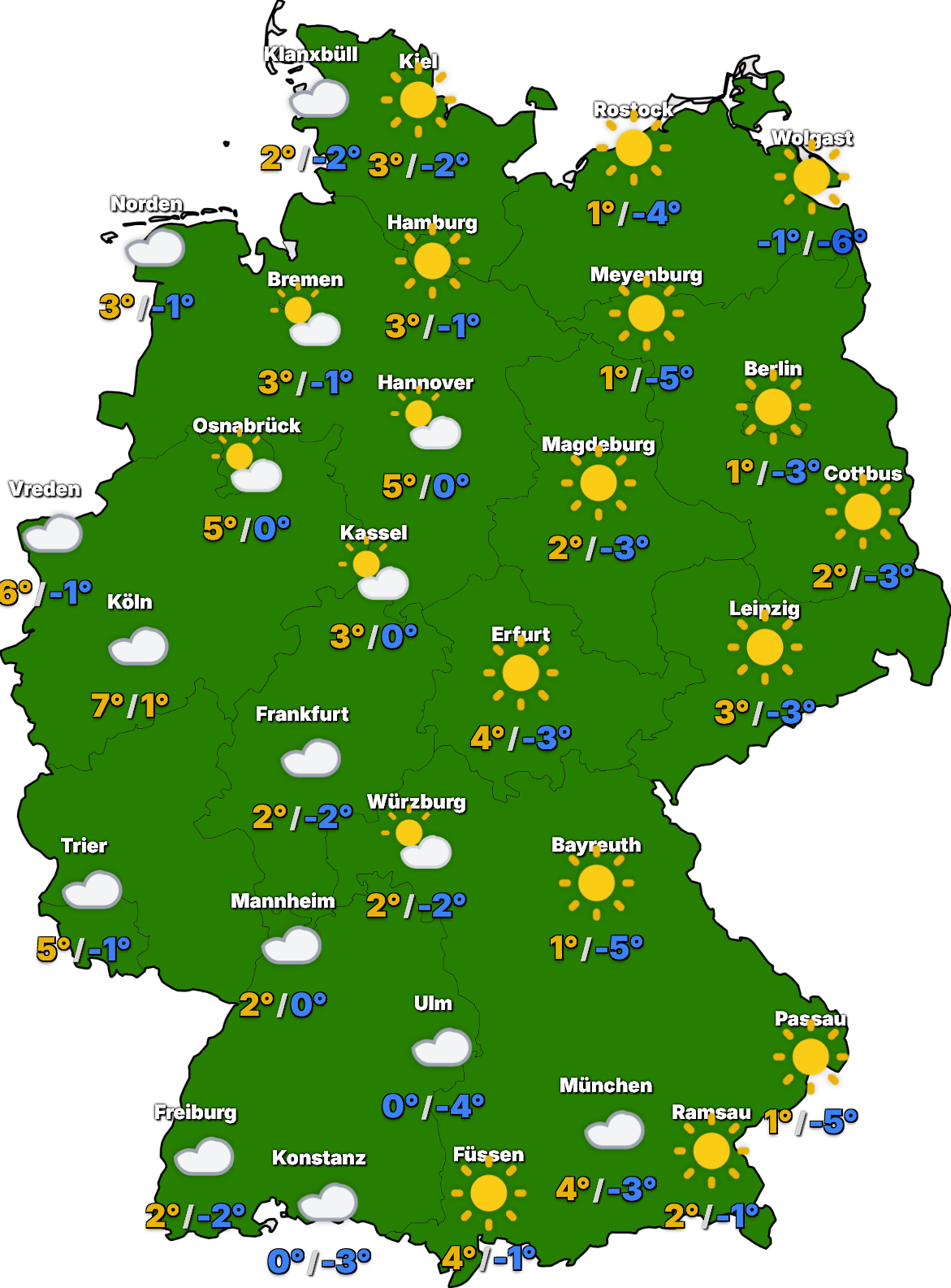 STUDIO-Deutschland-2026-01-19 Es bleibt in Deutschland beim ruhigen Winterwetter mit Sonne am Tage und teils strengem Frost in der Nacht!