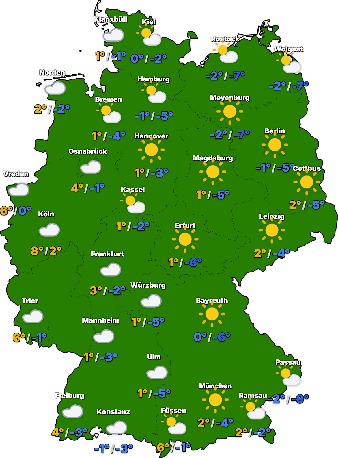 STUDIO-Deutschland-2026-01-191 Es bleibt in Deutschland beim ruhigen Winterwetter mit Sonne am Tage und teils strengem Frost in der Nacht!