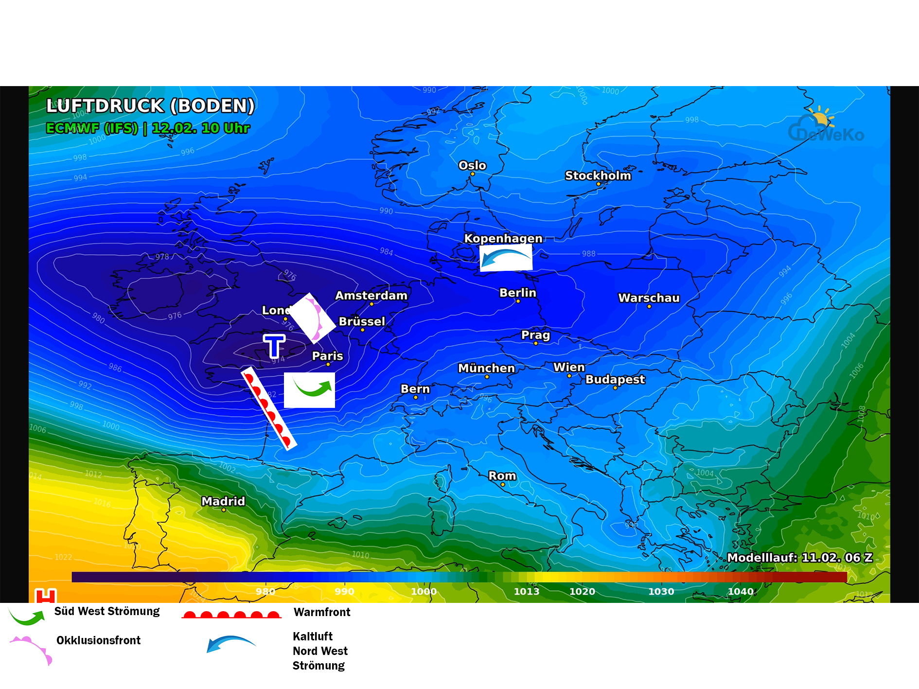 Air-Do Kurzer Rückkehr zum Winter,ab Rosenmontag übernimmt der Atlantik die Regie