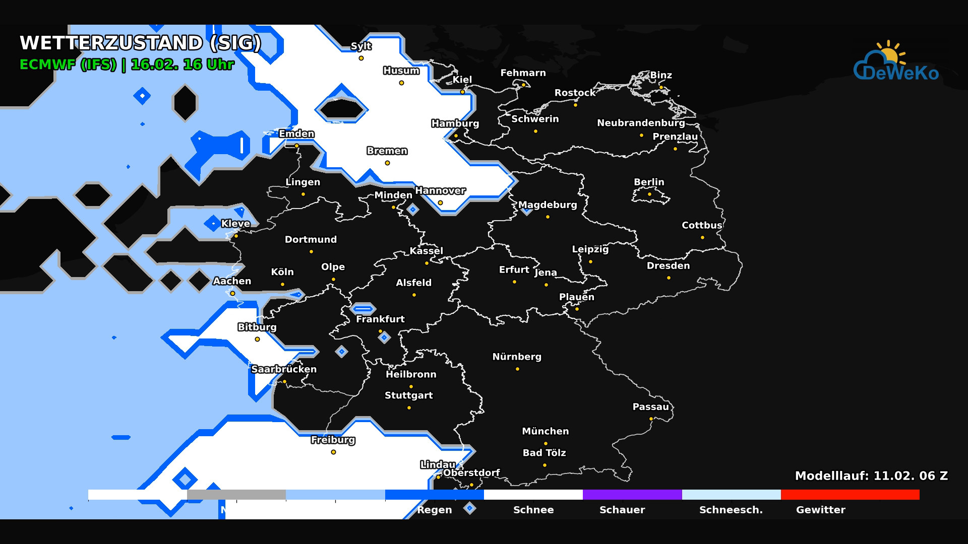 DeWeKo_ecmwf_de_10d_weather_code_F123_1770836566624 Kurzer Rückkehr zum Winter,ab Rosenmontag übernimmt der Atlantik die Regie