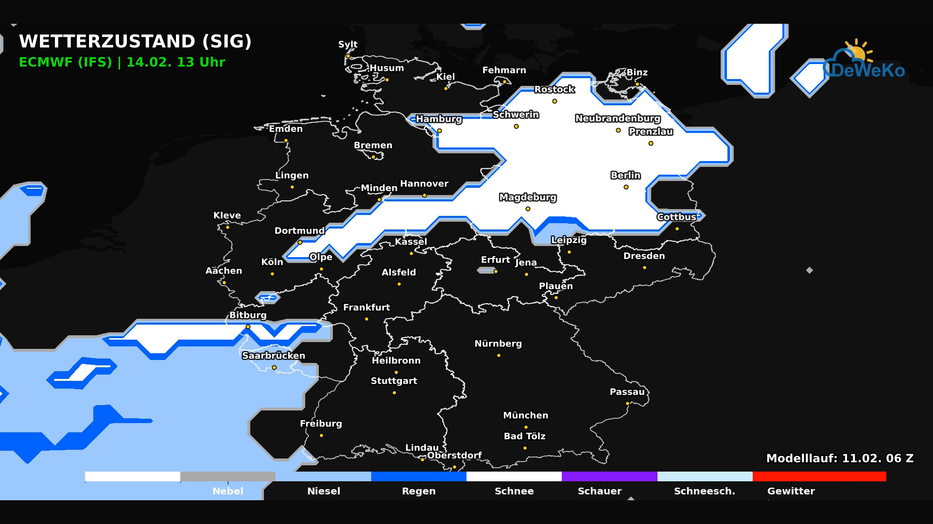 DeWeKo_ecmwf_de_10d_weather_code_F72_1770836488821 Kurzer Rückkehr zum Winter,ab Rosenmontag übernimmt der Atlantik die Regie
