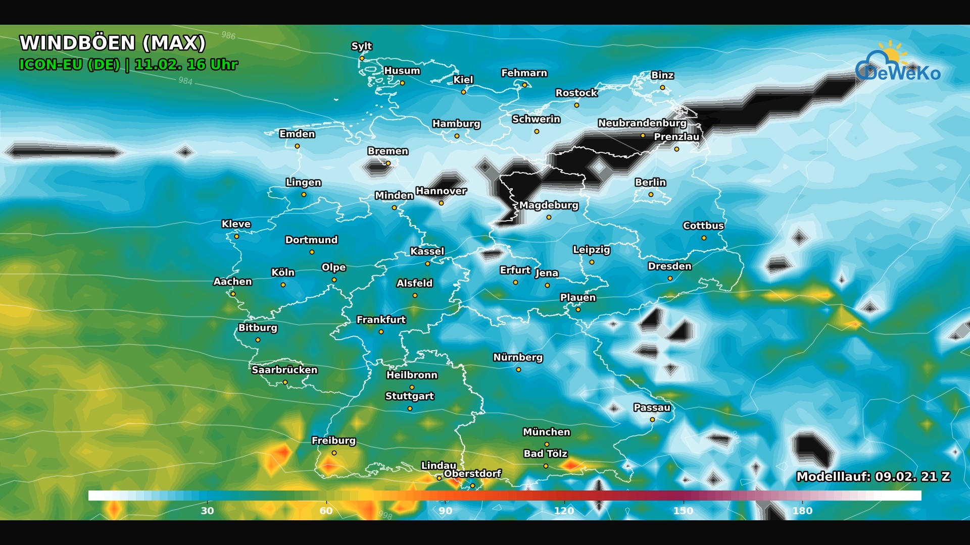 DeWeKo_icon_eu_de_view_wind_F39_1770700022660 Deutschland im Einfluss atlantischer Tiefausläufer!