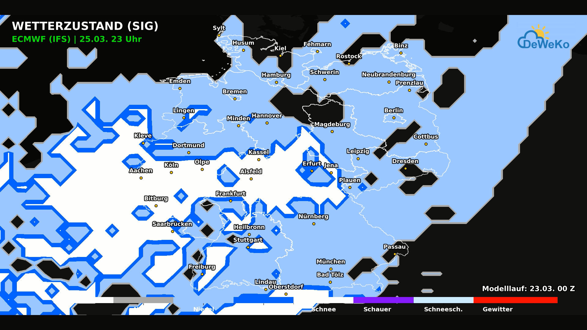 DeWeKo_ecmwf_de_10d_weather_code_F63_1774260123488 Kaltufteinbruch am Mittwoch mit Schnee und Graupelgewitter, dazu Viel Wind