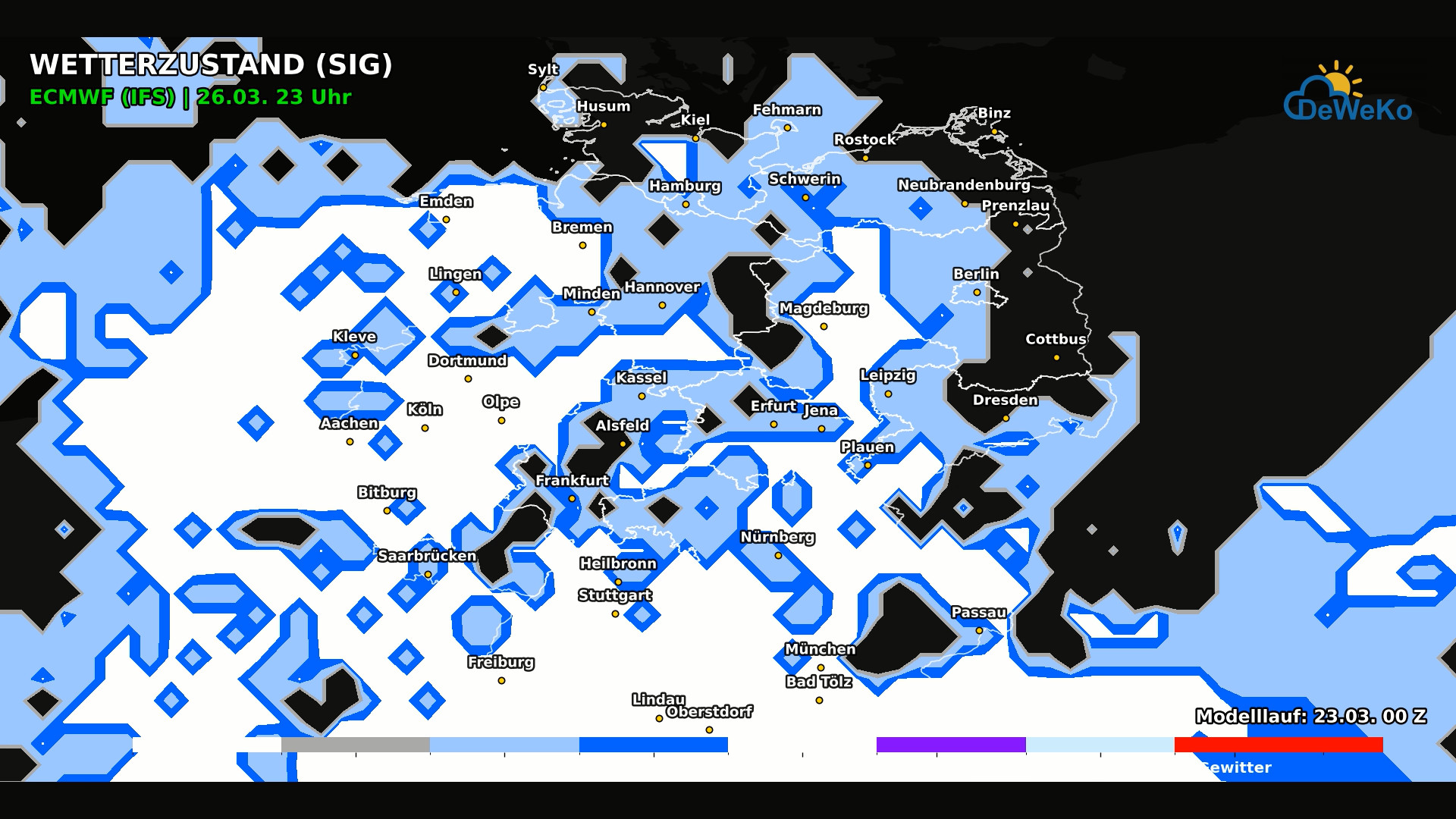 DeWeKo_ecmwf_de_10d_weather_code_F87_1774260144516 Kaltufteinbruch am Mittwoch mit Schnee und Graupelgewitter, dazu Viel Wind