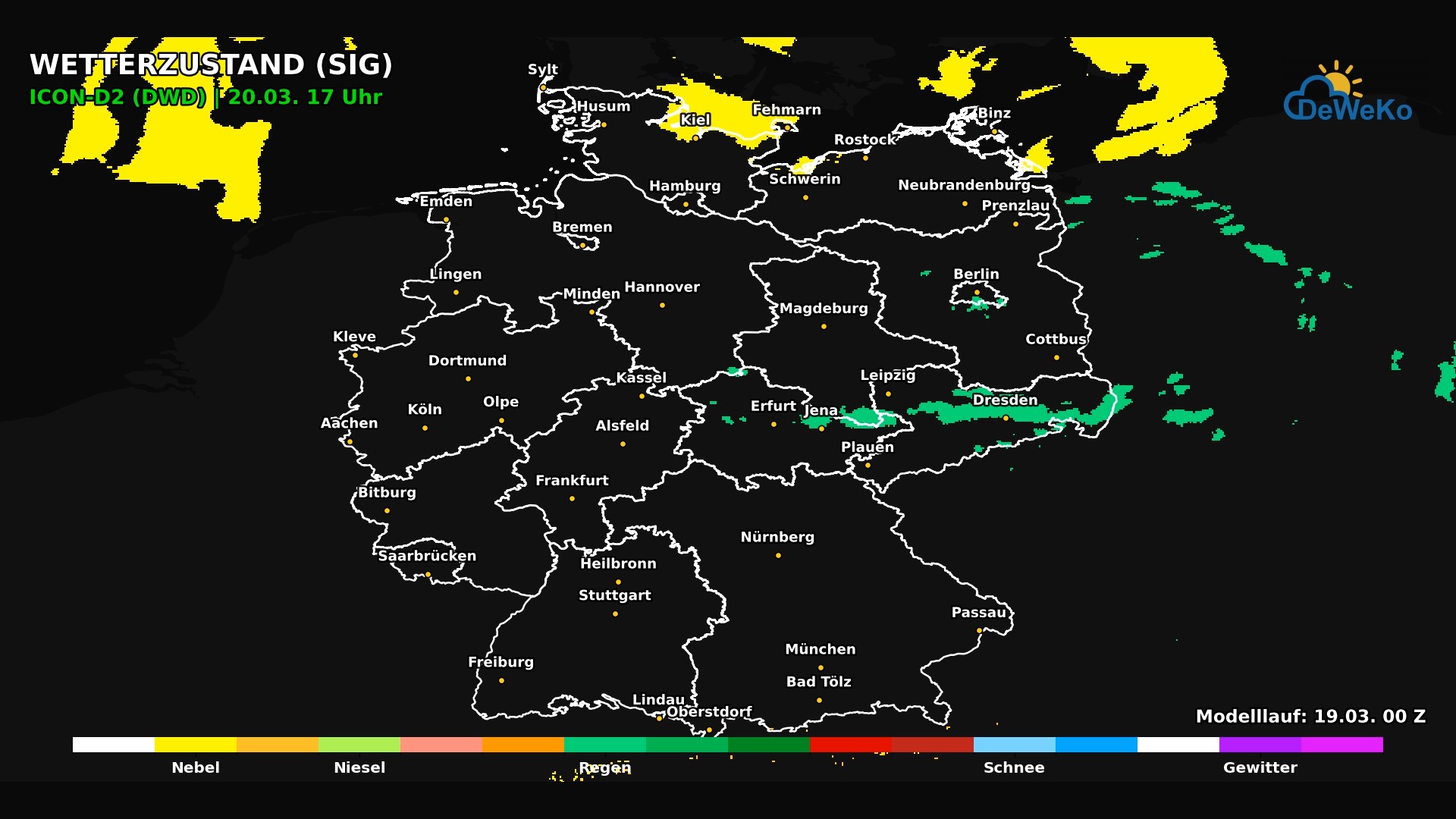 DeWeKo_icon_d2_de_api_weather_code_F40_1773890610046-1 Frühlingshoch bringt zunächst noch sonniges und mildes Wetter.