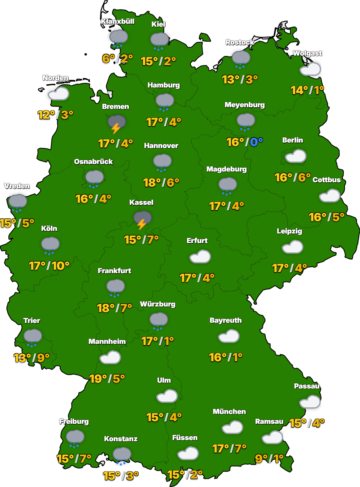 STUDIO-Deutschland-2026-03-10 Deutschland steht vor einem Wetterwechsel  – Es wird immer wieder Nass, zudem gehen die Temperaturen auf jahreszeitlich normale Werte zurück!