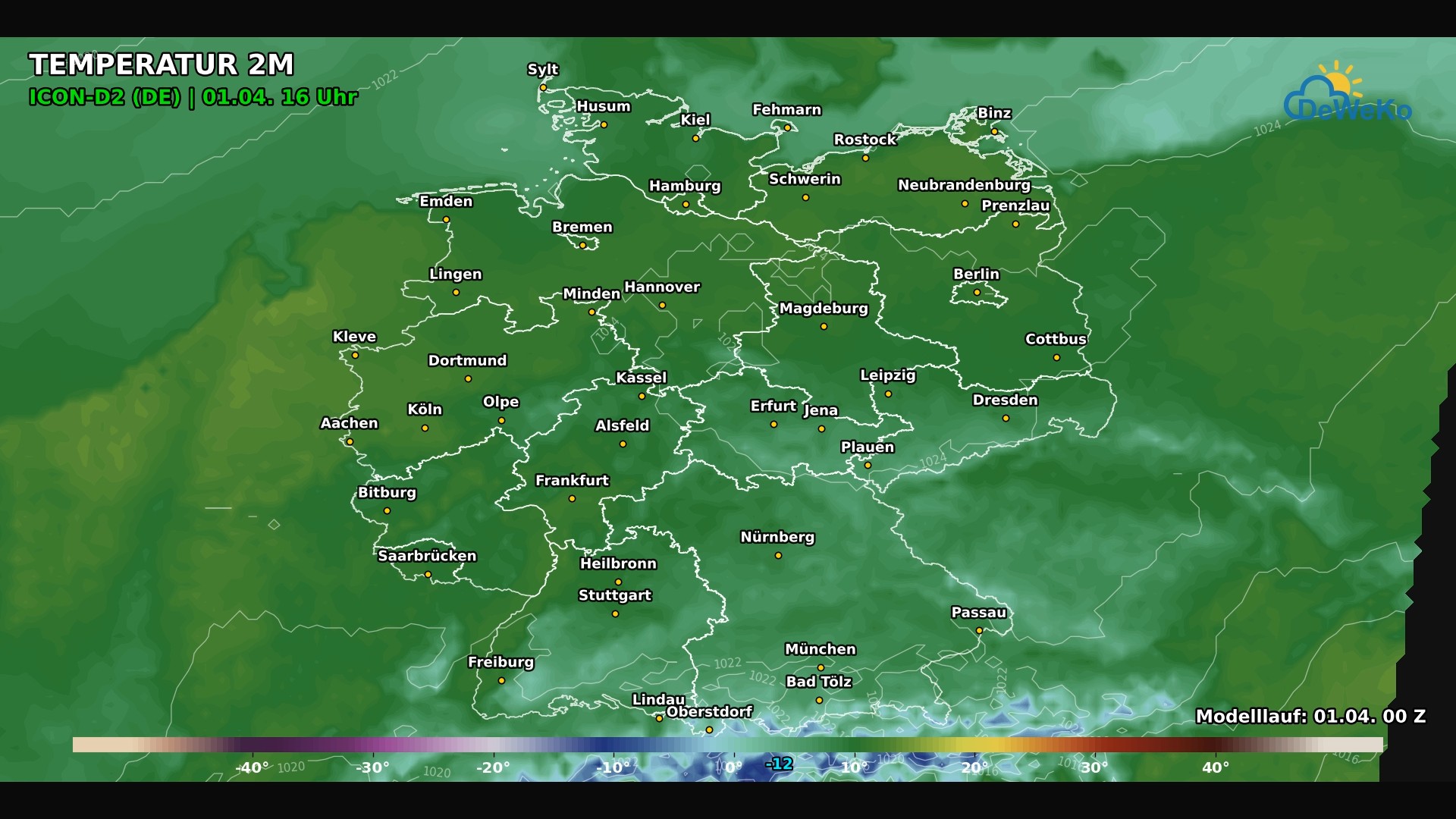 DeWeKo_icon_d2_de_api_temp_F14_1775013522384 Unser Osterwetter steht weiter auf wackeligen Füßen – im Norden leichter Tiefdruckeinfluss – der Süden freundlich und mild, aber kein lupenreines Hochdruckwetter