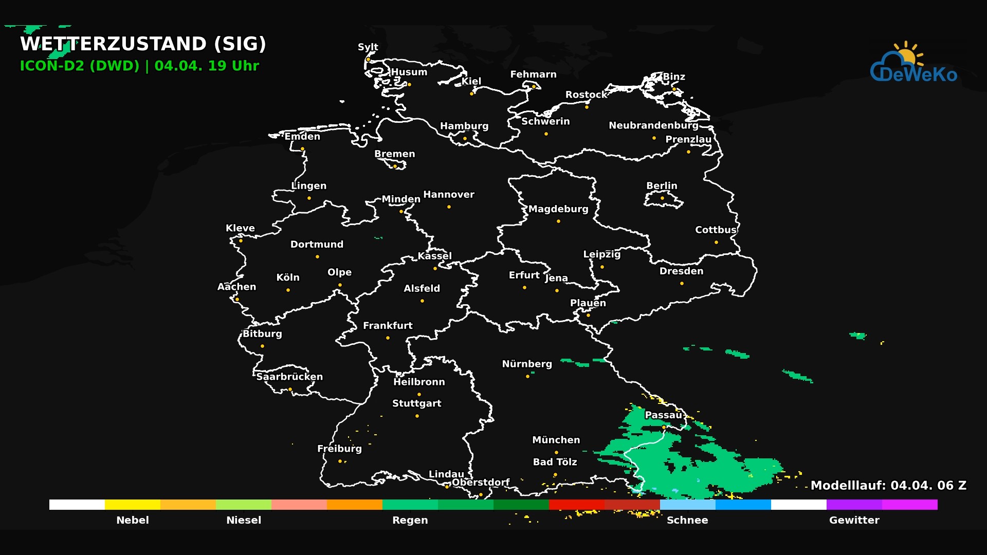 DeWeKo_icon_d2_de_api_weather_code_F12_1775295462279-1 Wo bleibt es zu den Osterfeuern heute und morgen trocken? Ostereiersuche im Regen?