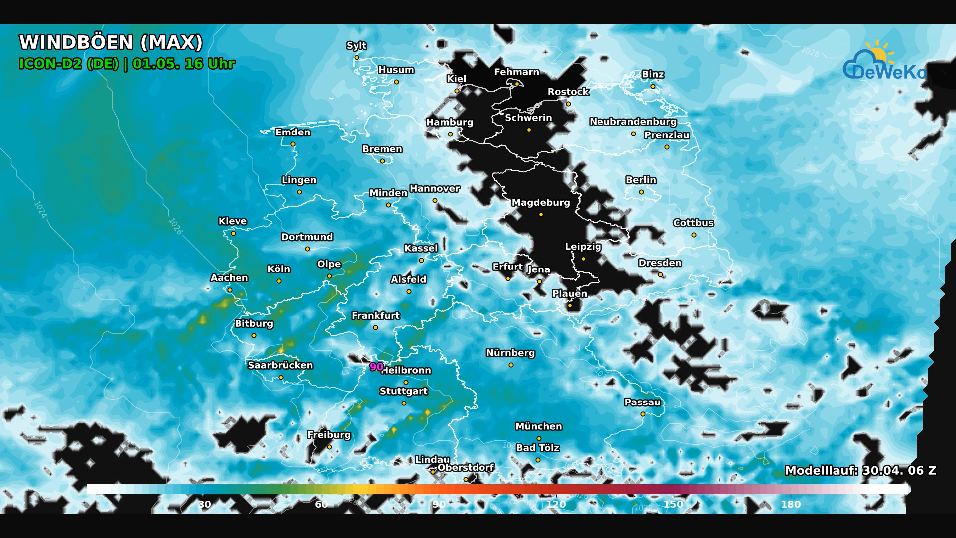 DeWeKo_icon_d2_de_api_wind_F32_1777546717203 Donnerstag, wir schauen auf das Wetter zum langen Wochenende!