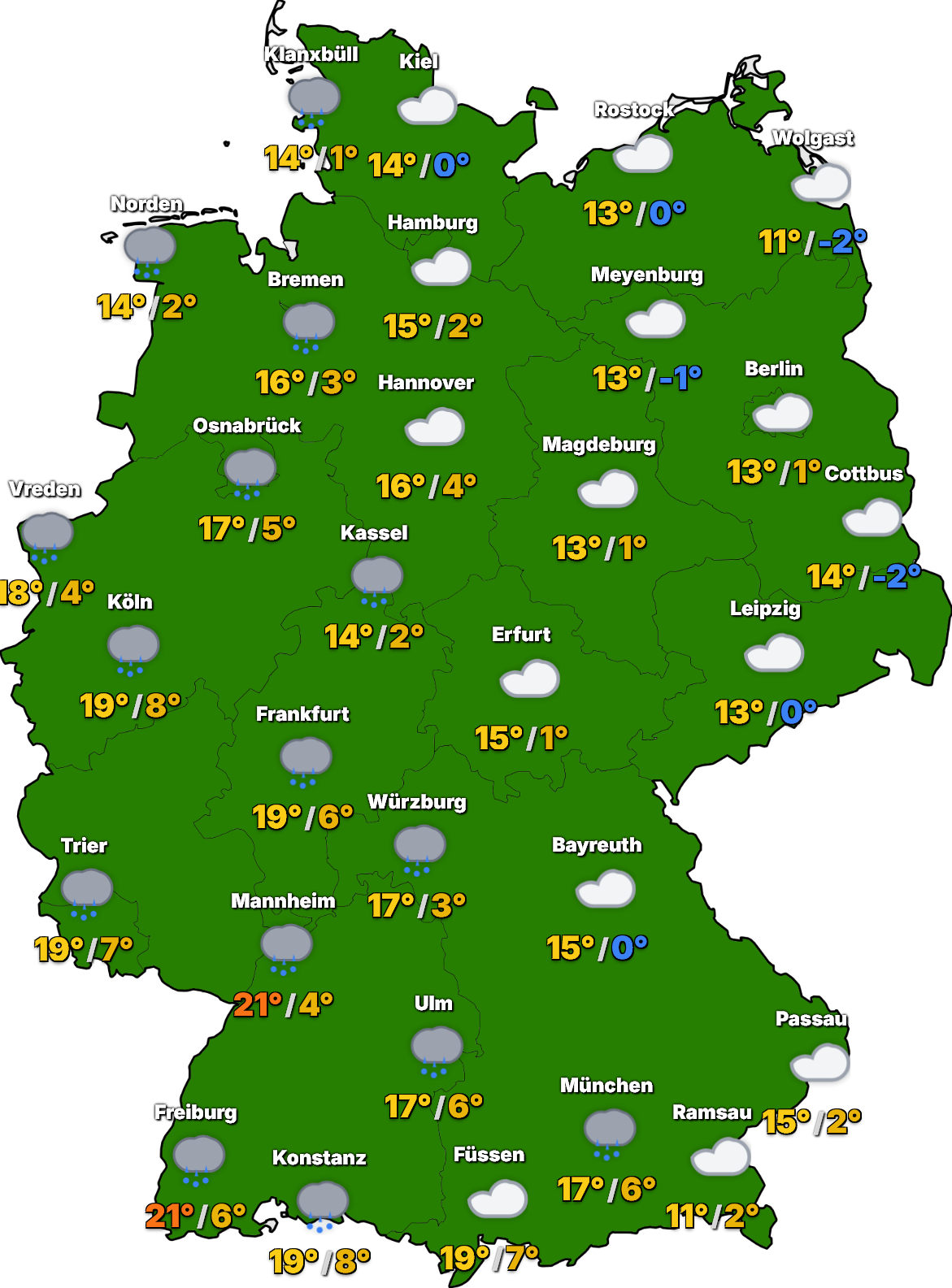 STUDIO-Deutschland-2026-04-11 Deutschland erlebt einen freundlichen Samstag! Sonntag neuer Regen und kühler!