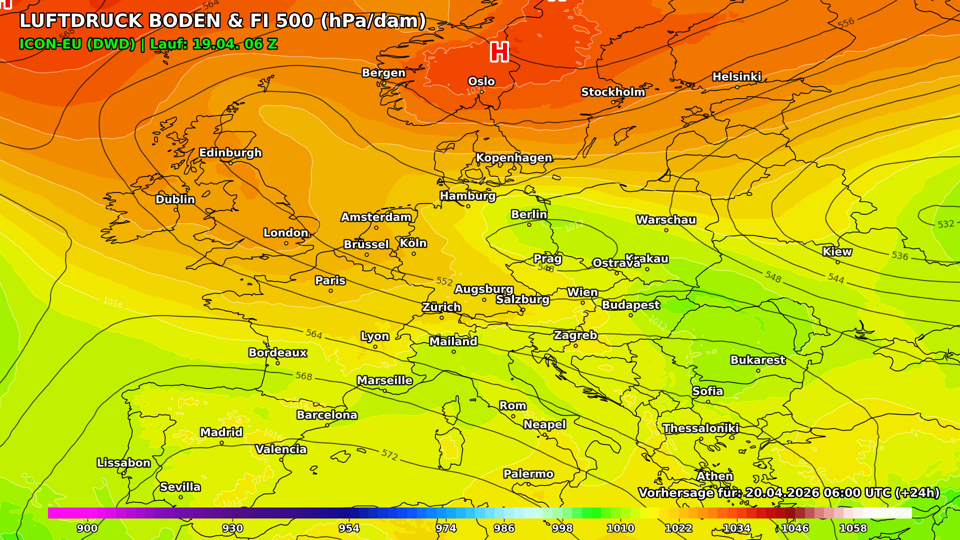 pmsl_2026-04-20_0600_24h Dauerregen in Sachsen und Brandenburg, lokaler Schneefall in Norddeutschland
