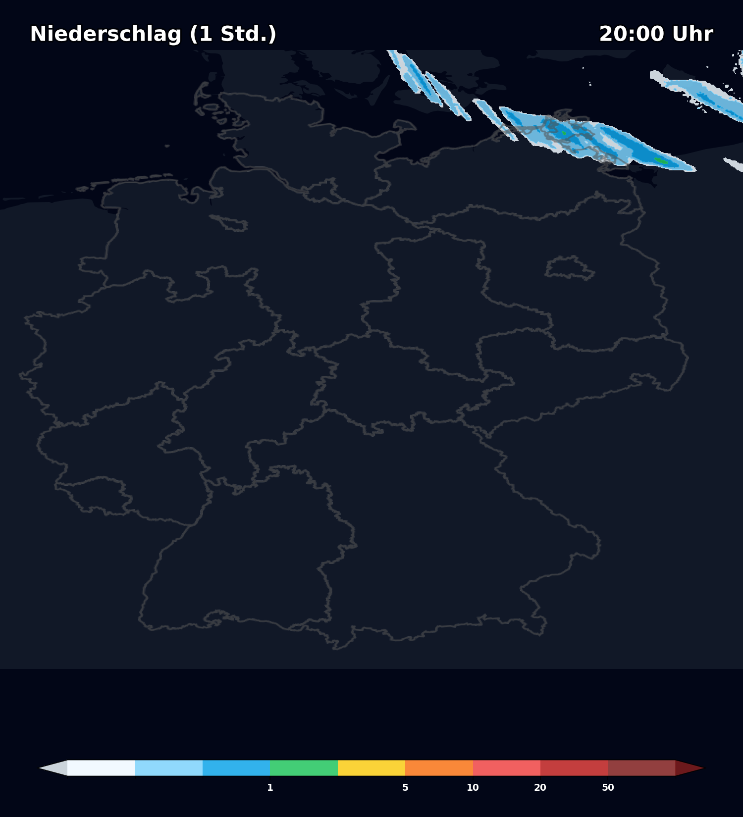 rain_1h_008 HD Wettermodell Icon D2